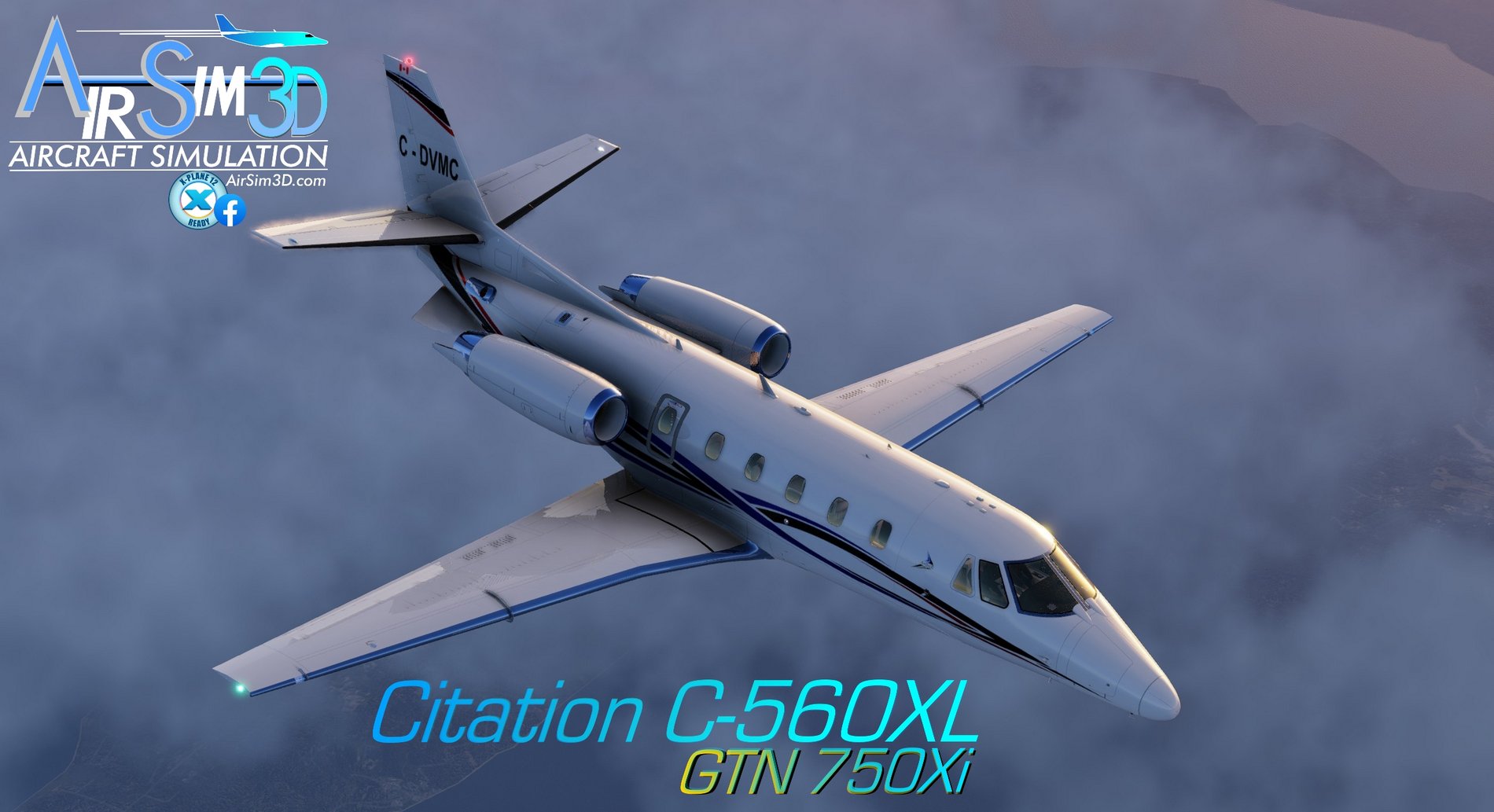 Citation C-560XL GTN750Xi-AirSim3D-560-GTN